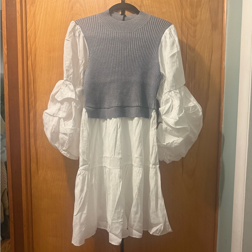 English Factory Ribbed Gray Top
